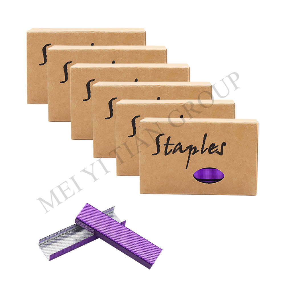 6 상자 보라색 스테이플러 스테이플러 표준 스테이플러 리필 26/6 크기 5700 스테이플러 사무실 학교 문구 용품